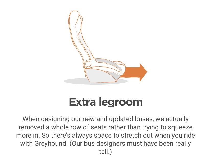 Greyhound bus interior