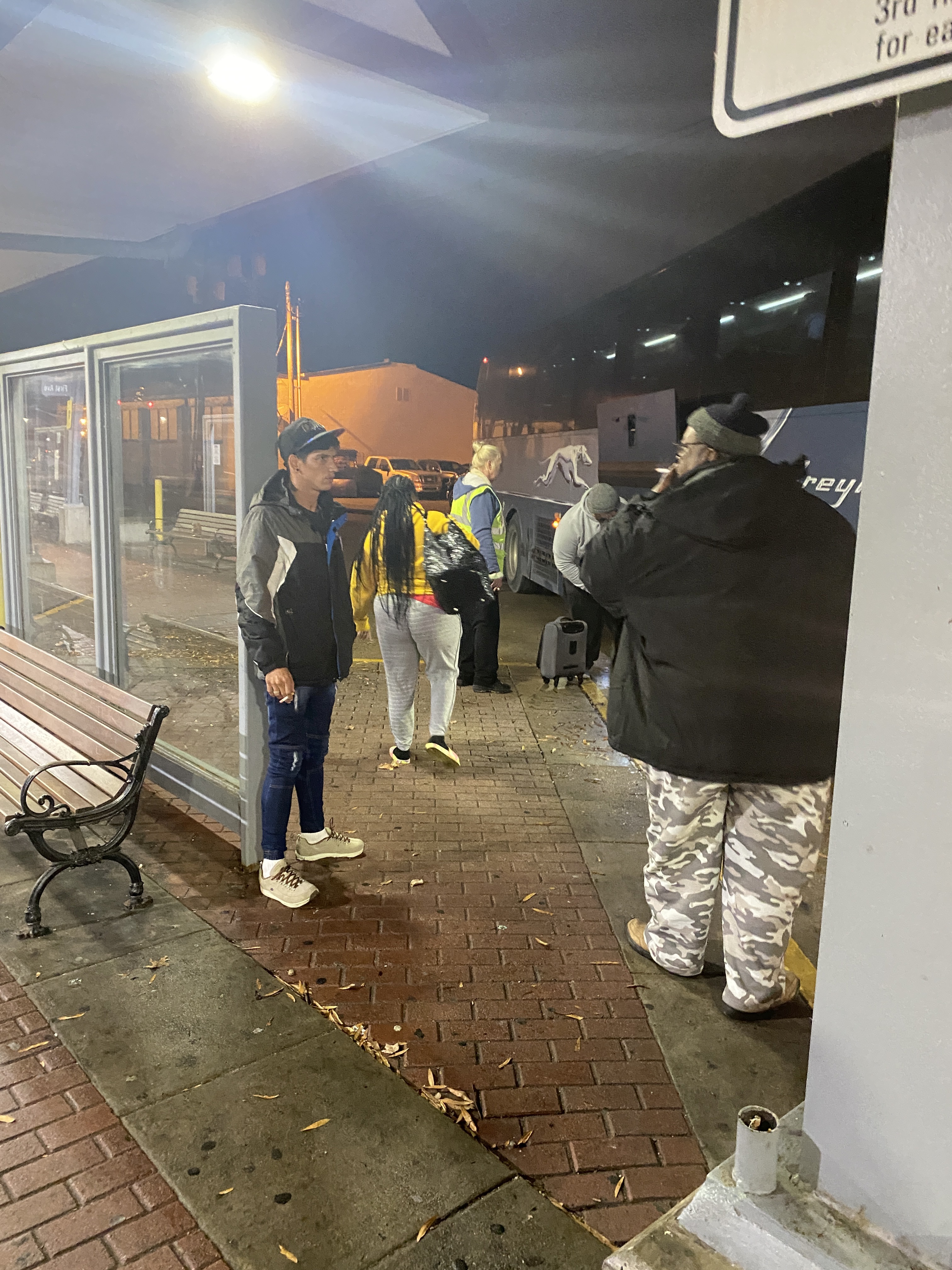 Image of Evansville, IL bus stop.