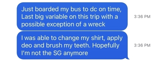 screenshot of text message